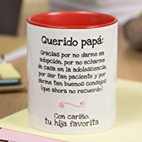 La Mente es Maravillosa - Taza con frase y dibujo divertido (Querido papá- gracias por no darme en adopción.) Regalo…